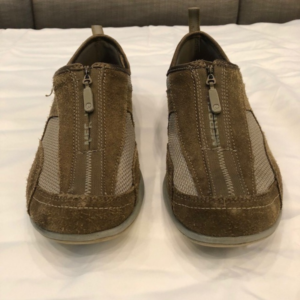 MERRELL LEATHER LOAFERS ZIP FRONT CASUAL WALKING